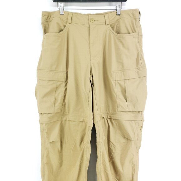 REI Light Weight Convertible Pants Men's Size 40x32 Tan Gusseted - Picture 6 of 10